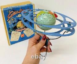 Vintage 1950's GESCHA Tin #805 SATELLIT ROTARYO Toy Rotating Space Theme Toy