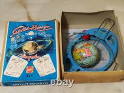 Vintage 1950 s GESCHA Tin #805 SATELLIT ROTARYO Toy Rotating Space Theme Toy