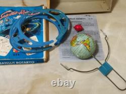 Vintage 1950 s GESCHA Tin #805 SATELLIT ROTARYO Toy Rotating Space Theme Toy