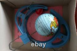 Vintage 1950's GESCHA Tin #805 SATELLIT ROTARYO Toy Rotating Space Theme Toy