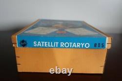 Vintage 1950's GESCHA Tin #805 SATELLIT ROTARYO Toy Rotating Space Theme Toy