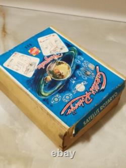 Vintage 1950 s GESCHA Tin #805 SATELLIT ROTARYO Toy Rotating Space Theme Toy
