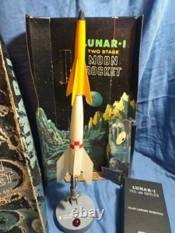 Vintage 1950's Lunar-1 Two Stage Moon Rocket by Scientific Products In Box