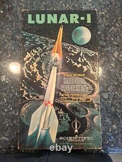 Vintage 1950's Lunar-1 Two Stage Moon Rocket by Scientific Products In Box