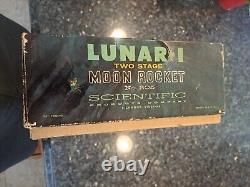 Vintage 1950's Lunar-1 Two Stage Moon Rocket by Scientific Products In Box