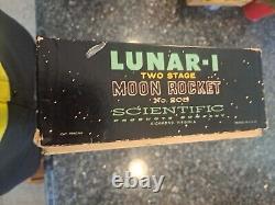 Vintage 1950's Lunar-1 Two Stage Moon Rocket by Scientific Products In Box