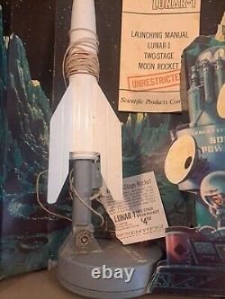 Vintage 1950's Lunar-1 Two Stage Moon Rocket by Scientific Products In Box