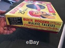 Vintage 1950's Plastic Space Toy BUCK ROGERS Remco Walkie Talkies Set in Box