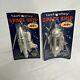 Vintage 1950's Tootsietoy Cast Metal Space Ship No. 2480 Sealed (Set Of 2)