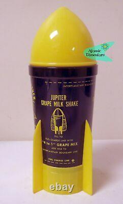 Vintage 1950s MAJOR SPACE ROCKET SHIP SHAKER Wilrick's 4 to1 GRAPE DRINK PREMIUM