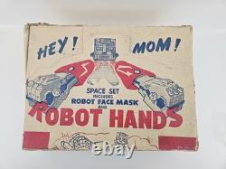 Vintage 1958 Kilgore Toys Robot Hands & Mask Space Set withDisplay Box! Very Rare