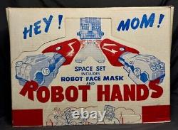 Vintage 1958 Kilgore Toys Robot Hands & Mask Space Set withDisplay Box! Very Rare