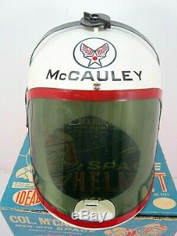 Vintage 1960 Col. Mccauley Men Into Space Ideal Space Helmet Toy With Box