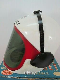 Vintage 1960 Col. Mccauley Men Into Space Ideal Space Helmet Toy With Box