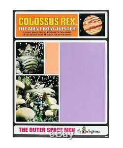 Vintage 1960 Colorforms Aliens Outer Space Men COLOSSUS REX with Original Mace