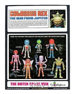 Vintage 1960 Colorforms Aliens Outer Space Men COLOSSUS REX with Original Mace