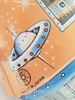 Vintage 1960 NM TIN SPACE MOON CAPSULE Mechanical Windup KANTO JAPAN works