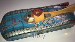 Vintage 1960 Tin Car toy Interkozmosz Space Rocket Works