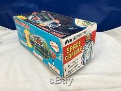 Vintage 1960's Boxed Horikawa Sh Space Capsule Rocket Ufo Vintage Tin Toy Japan