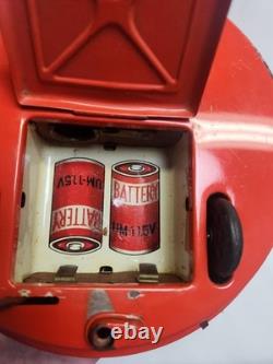 Vintage 1960's Cragstan KO Yoshiya Flying Saucer Battery Operated Tin Toy WORKS