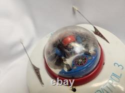 Vintage 1960's Cragstan KO Yoshiya Flying Saucer Battery Operated Tin Toy WORKS