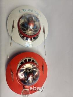 Vintage 1960's Cragstan KO Yoshiya Flying Saucer Battery Operated Tin Toy WORKS