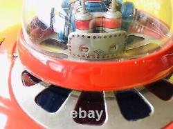 Vintage 1960's Cragstan KO Yoshiya Space Flying Saucer Battery Operated Working