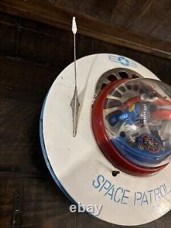 Vintage 1960's Cragstan KO Yoshiya Space Patrol 3 Flying Saucer Battery Operated