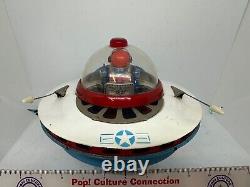 Vintage 1960's Cragstan KO Yoshiya Space Patrol 3 Flying Saucer Battery Operated