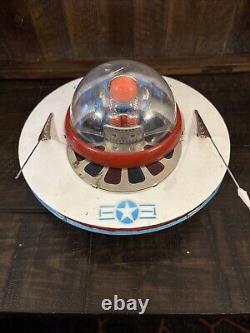 Vintage 1960's Cragstan KO Yoshiya Space Patrol 3 Flying Saucer Battery Operated