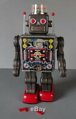 Vintage 1960's HORIKAWA FIGHTING ROBOT Tin Space Toy made in JAPAN