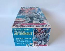 Vintage 1960's Horikawa Rotate-o-Matic Super Astronaut Japan Robot Space Tin Toy