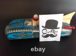 Vintage 1960's Hungarian Tin Litho Space Toy Works with original box/paper