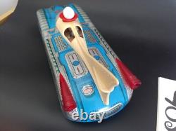Vintage 1960's Hungarian Tin Litho Space Toy Works with original box/paper