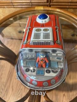 Vintage 1960's Masudaya Japan Space Lunar Expedition Tin Toy Working
