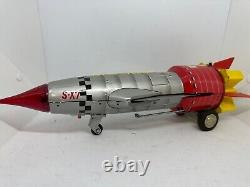Vintage 1960's Nomura Battery Powered Space Rocket Solar X Tin Space Toy In Box
