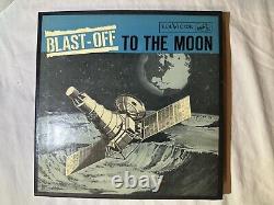 Vintage 1960's RCA Astronaut Space Helmet & 3 45 Albums. Blast Off To The Moon