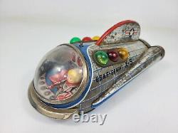 Vintage 1960's Rare Toy USAF Gemini X-5 Space Ship Tin Toy