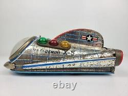 Vintage 1960's Rare Toy USAF Gemini X-5 Space Ship Tin Toy