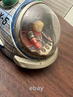 Vintage 1960's Rare Toy USAF Gemini X-5 Space Ship Tin Toy, READ Description