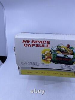 Vintage 1960's SH Horikawa Battery Operated New Space Capsule Tin Toy With Box