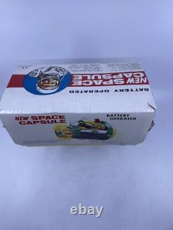Vintage 1960's SH Horikawa Battery Operated New Space Capsule Tin Toy With Box