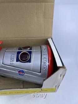 Vintage 1960's SH Horikawa Battery Operated New Space Capsule Tin Toy With Box