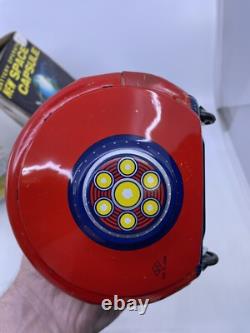 Vintage 1960's SH Horikawa Battery Operated New Space Capsule Tin Toy With Box