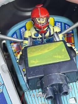Vintage 1960's SH Horikawa Battery Operated New Space Capsule Tin Toy With Box