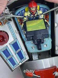 Vintage 1960's SH Horikawa Battery Operated New Space Capsule Tin Toy With Box