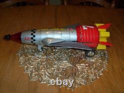 Vintage 1960's Solar X Litho Tin Space Rocket in Box, Works