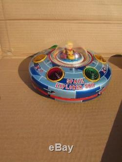 Vintage 1960's Space Explorer Ship X-7 Flying Saucer Japan Battery Operated Toy