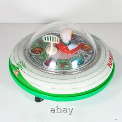Vintage 1960's Space Ship X-5 Battery Operated Tin Toy UFO Penguin Toys