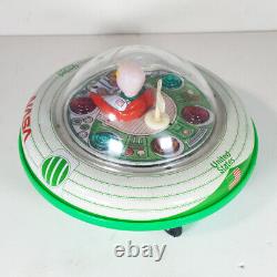 Vintage 1960's Space Ship X-5 Battery Operated Tin Toy UFO Penguin Toys